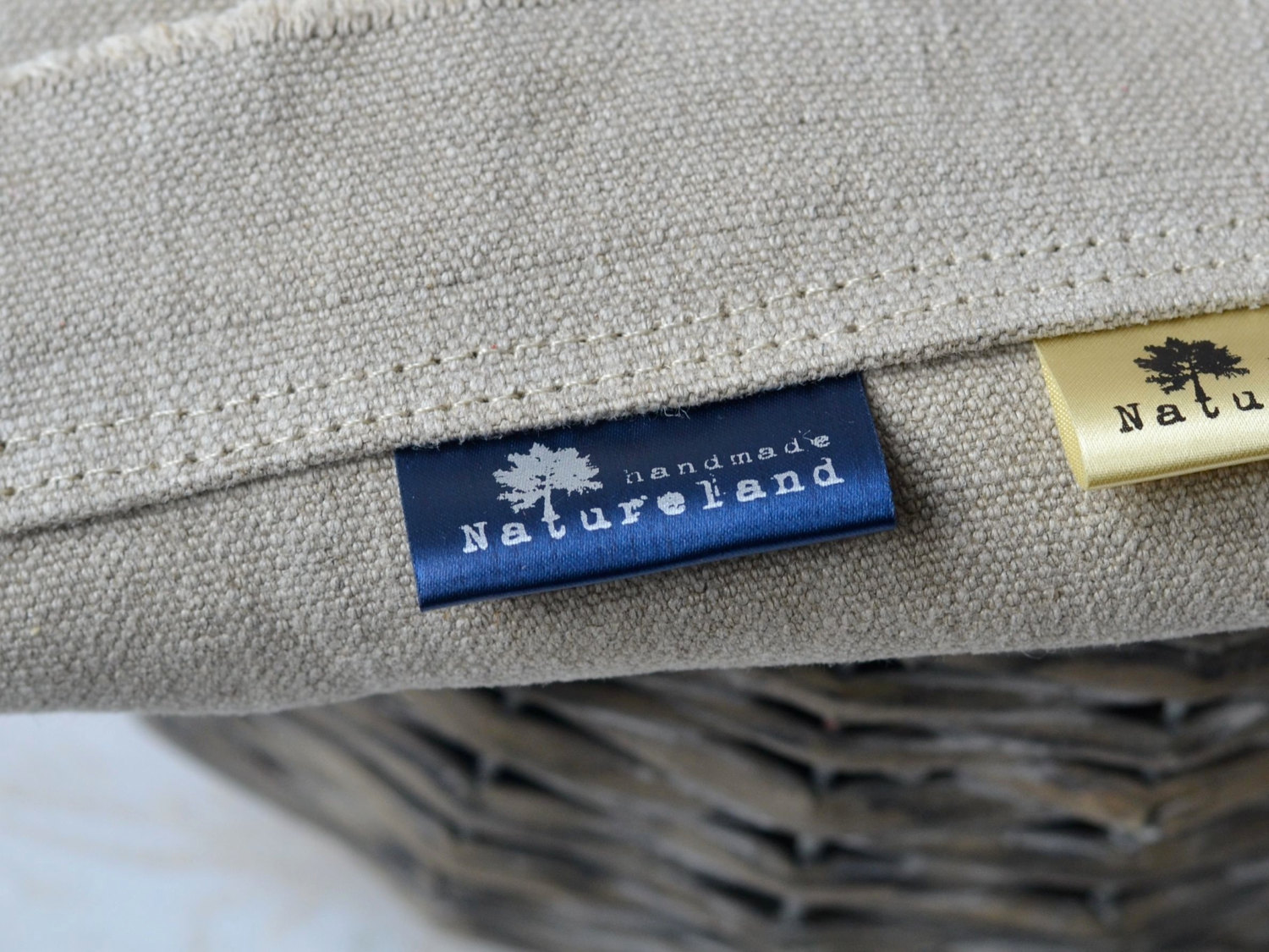 1000 Custom Clothing Labels Cream Beige Fabric Sew in Sew on